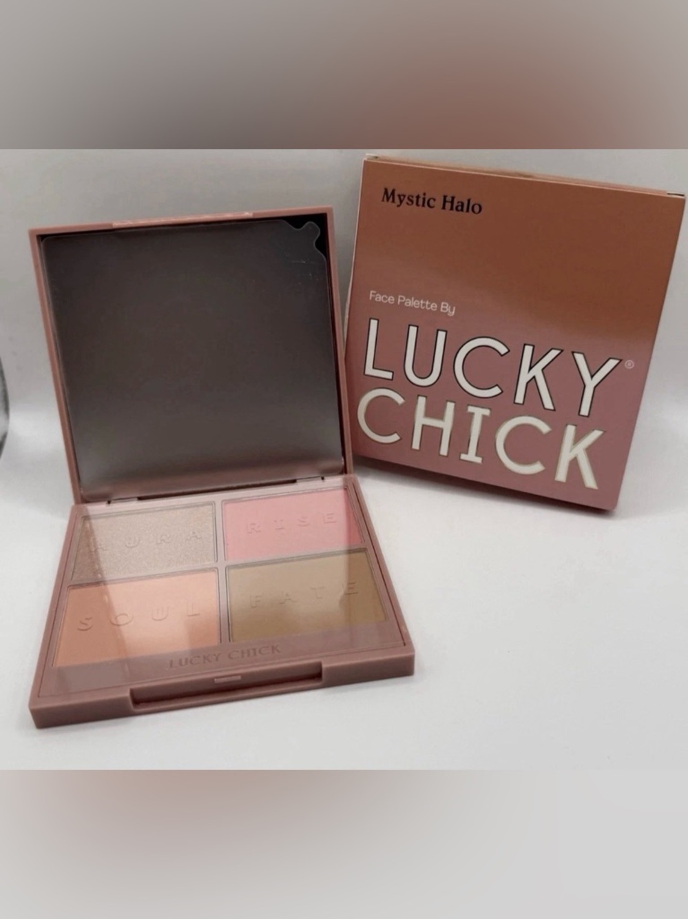 Lucky Chick Mystic Halo Face Palette — Pink Tones Highlighter & Blush
